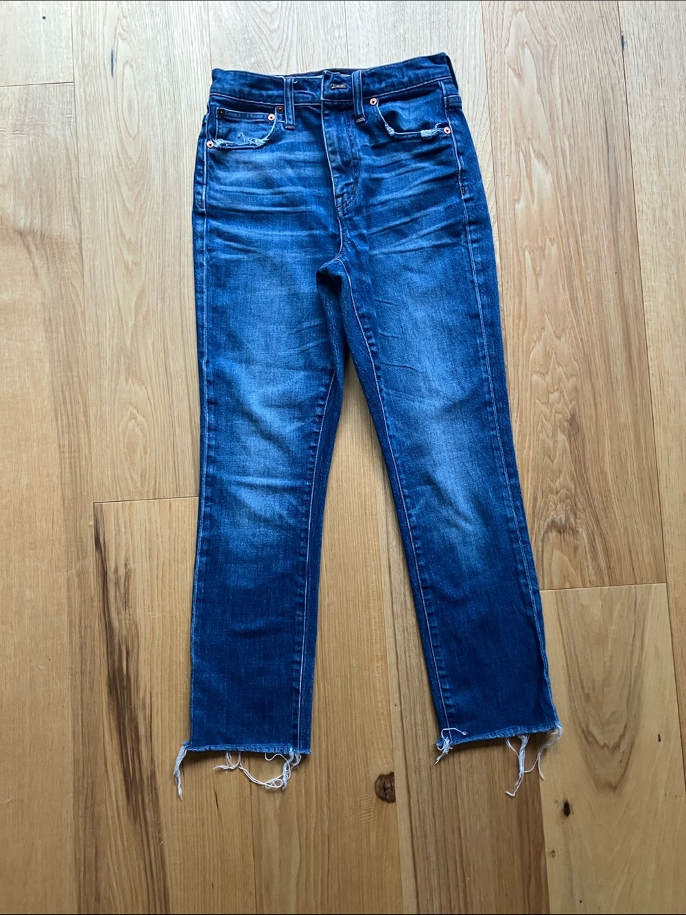 Madewell Raw-Hem High-Rise Slim Boyfriend Jeans, 24
